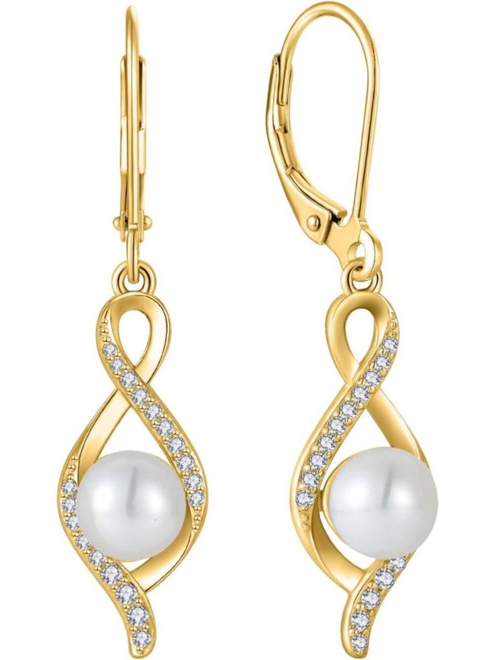 Elegant Freshwater Pearl Earrings in 925 Sterling Silver - Perfect Gift for Her